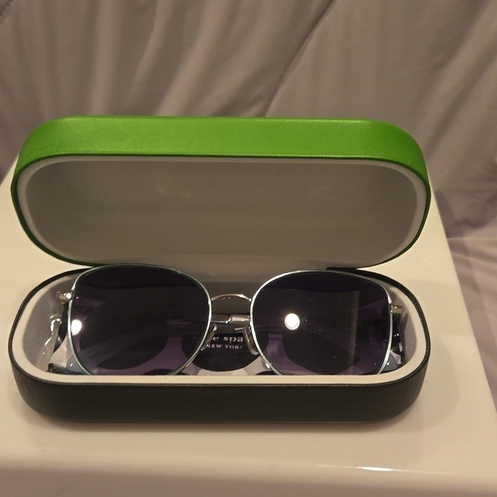 Kate Spade Sunglasses Maryam gray metal and plastic frame brand new in case - Picture 14 of 14